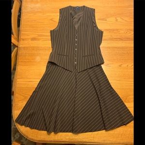 Chaps Suit Vest and Skirt